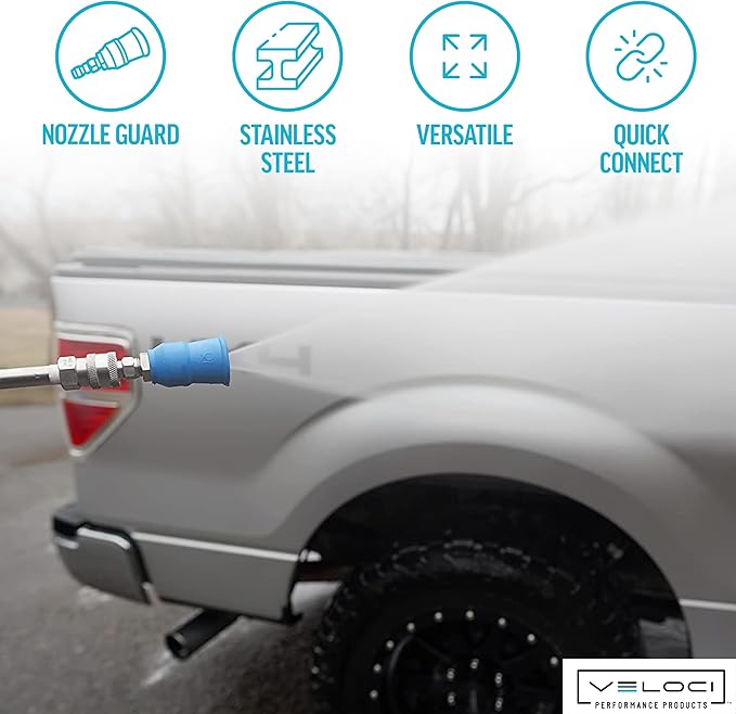 MTM Hydro Acqualine Pressure Washer Nozzle Guard Holder Tips Protector with 1/4” Quick Coupler Plug, 25 Degrees 3.0