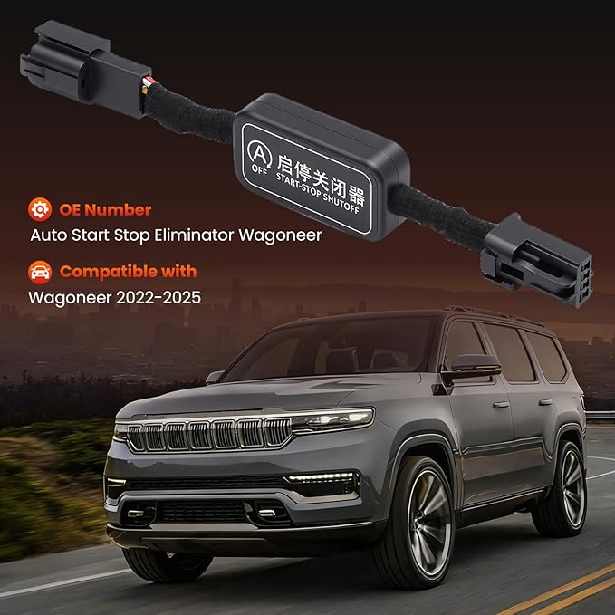 Auto Start Stop Eliminator Compatible with 2022-2025 Jeep Wagoneer, Easy-Install Autostop Eliminator Compatible Jeep Wagoneer Accessories