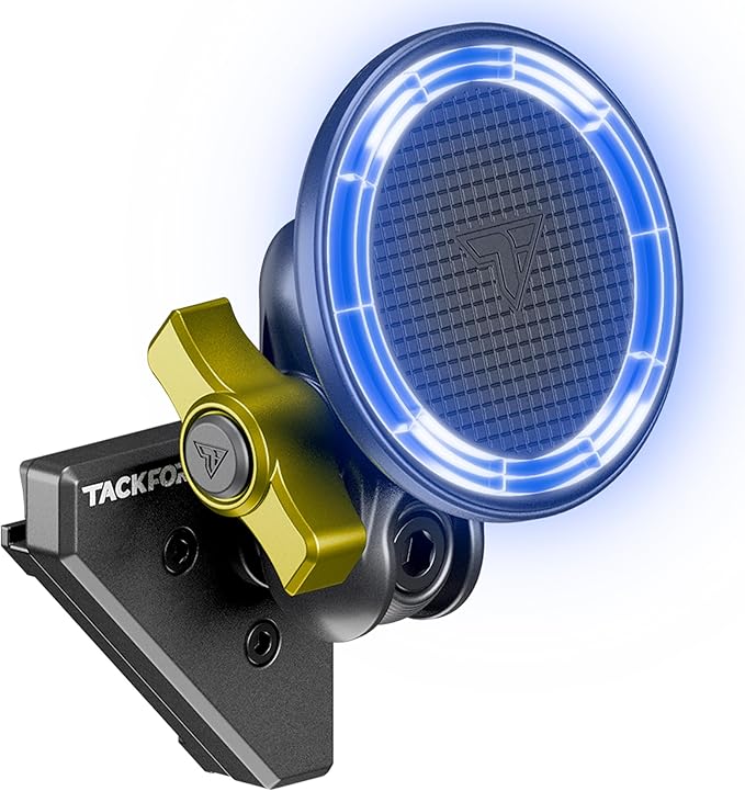Tackform Link Vent Mount Magnetic Phone Holder - Compatible with MagSafe, 2021-2025 Ford F150 & Raptor, 2023-2025 Ford Super Duty | Billet Aluminum | Zero Slip | 2" Arm | Yellow