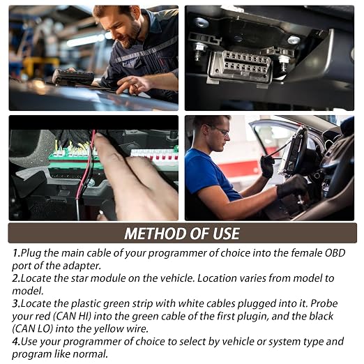 Universal Programming Cable Compatible with 2018+ Chrysler/Dodge/Jeep Vehicles