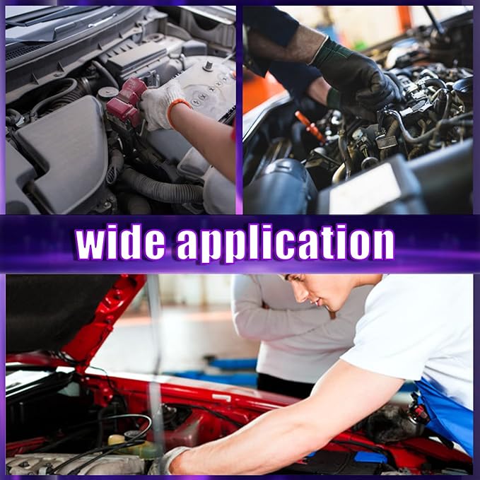 Swpeet 3Pcs AC Clutch Holding Tool Adjustable Clutch Holder and 4 in 1 Snap Ring Pliers with Stainless Steel Feeler Gauge Assortment Kit, Compatible with Domestic and Import AC Compressor