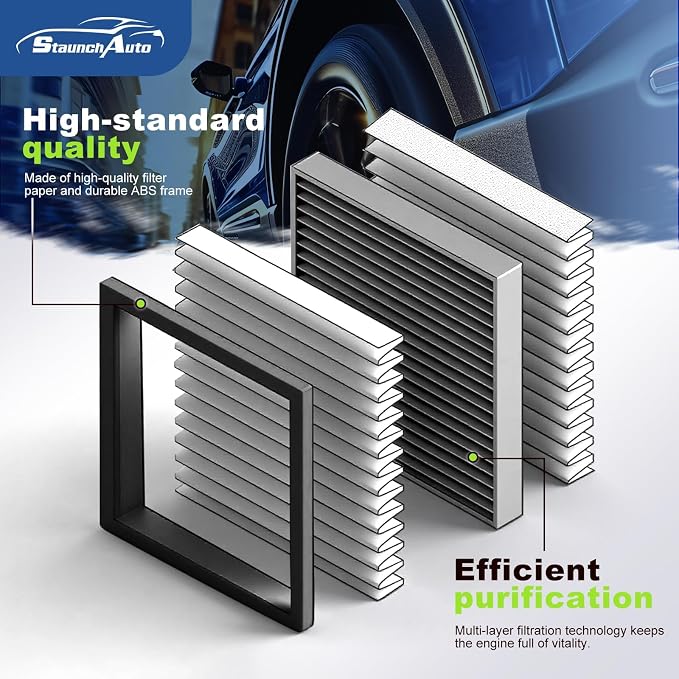 2 Pack Engine & Cabin Air Filter for Mazda 3 (2.0L/2.5L) 2014-2018 & Mazda 6 (2.5L) 2014-2021 - Replacement for CA11259 & CF11811