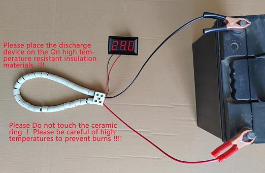 24V 20A Battery Discharger Device car Battery Load Tester 24 Volt Battery Discharge Resistor Diagnostic & Measurement Tools Equipment Resistance Electric Furnace Wire (24V20A 480W)