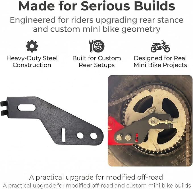 Mini Bike Bolt On Stretch Tab For Coleman B200R RB200 Realtree RT200 MEGA moto B212 MAX (2 inch lift/drop)