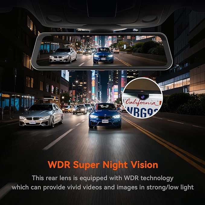 WOLFBOX Upgraded WDR Rear Camera for G840S / G840H / G930 / G850, 1080P Waterproof AHD Car Rear View Camera