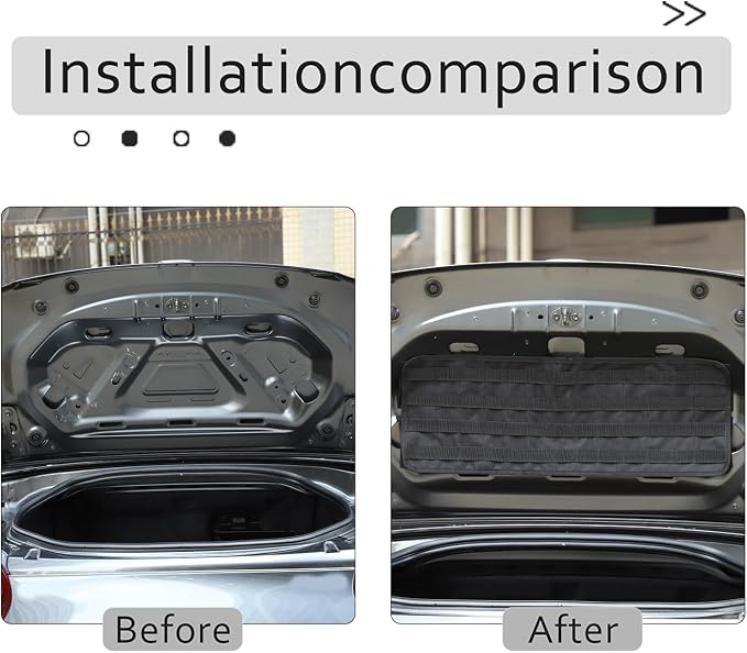 Tailgate Storage Bag Interior Storage Compatible with Mazda MX-5 NC RF Miata 2016-2023 Car Trunk Lid Storage Bag Mounted,1pc Tailgate Tool Kit Canvas Bag Tool Organizer Pockets