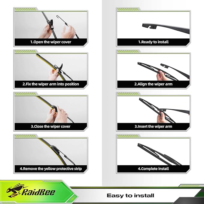 Raidbee® Silicone Windshield Wiper blades 3 pack Replacement for HONDA Odyssey 2005-2025 All-Season Silicone Windshield Wipers 26" 22" 16"