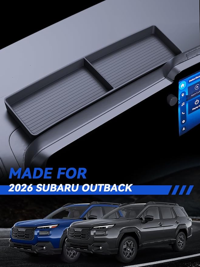 for Outback Dashboard Console Organizer 2026 Subaru Outback(Premium,Limited,Touring,Wilderness,Limited XT,Touring XT) Accessories Behind Screen Organizer Storage Box Console Dash Tray-Silicone