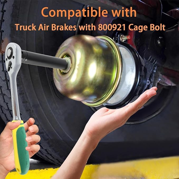 EVRBUL 3/4" Socket Truck Cage Bolt Socket Tool Removal Puller Cagebolt Release Bolt Removal Tool Compatible with Truck Air Brakes with 800921 Cage Bolt, Extra Deep 3/4" Socket 1/2" Drive