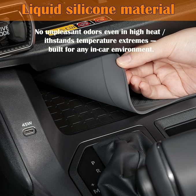 2026 RAV 4 Center Console Organizer Tray Compatible with Toyota 2026 RAV 4 XSE GR Sport Hybrid Limited XLE Woodland 2026 RAV 4 Interior Accessories, High-Grade Silicone Material