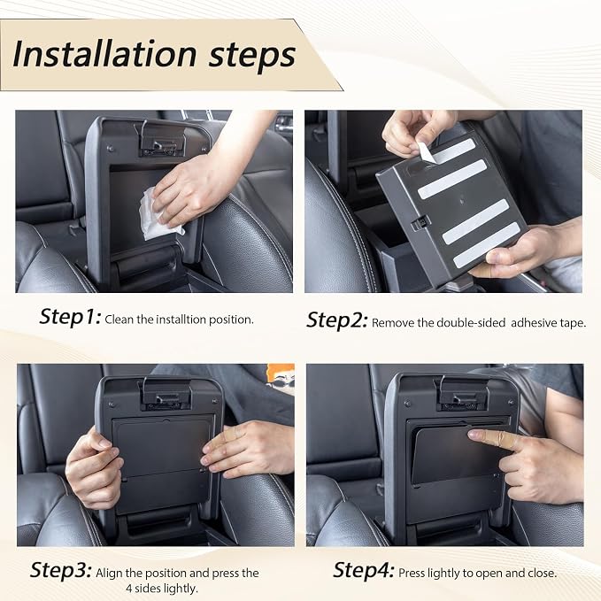 JDMCAR One-Touch Hidden Storage Box and Glove Box Organizer Compatible with 2025+ Toyota 4Runner Accessories