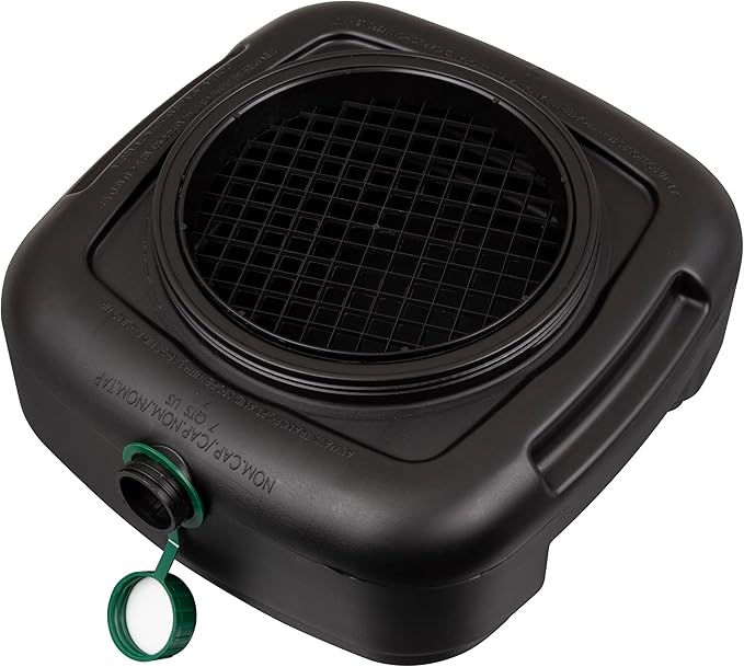Scepter AM07029 7.3 Quart Oil Drain Pan with Lid, Filter Drain Screen and Pour Spout for Automotive Fluids Including Engine Oil, Anti-Freeze, Transmission Fluid & More,12" x 12-3/4" x 5.6" (Pack of 2)