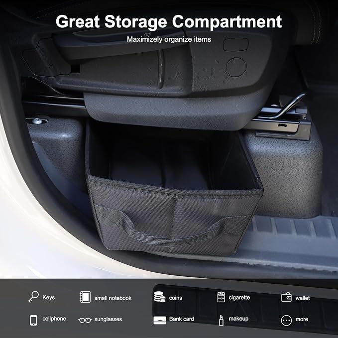 Compatible with Ineos Grenadier 2020-2024 Under Seat Storage Tray, Customized Oxford Cloth Driver Passenger Underseat Hidden Organizer Tool Box Organizer with Anti-slip and Handle (1PCS)