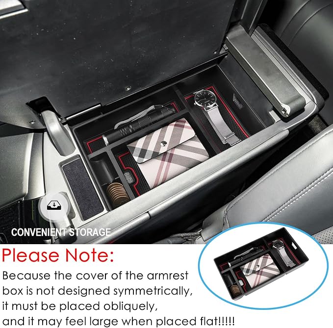 Ruiya Center Console Organizer for 2022-2026 Lexus NX Console Organizer for Lexus NX Accessories Armrest Storage Tray Compatible with 2022 2023 2024 2025 2026 Lexus NX 250/350/350h/450h+