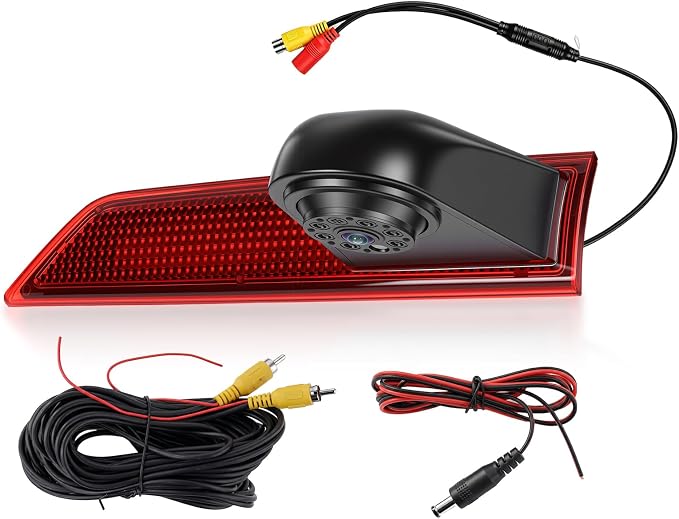Brake Light Backup Camera for Ford Transit 2012-2015, High Mount Third Brake Light Reverse Camera, HD Rear View Parking Camera with Night Vision, Wide Angle, IP67 Waterproof, OEM Fit (No Light Board)