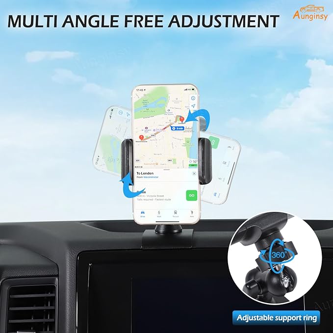 Aunginsy Car Phone Mount Compatible with Nissan Frontier 2022-2024 Center Console Phone Holder Dash Panel Mobile Phone Bracket Universal Cell Phone Navigation Stand Fit All Smart Phones Accessories