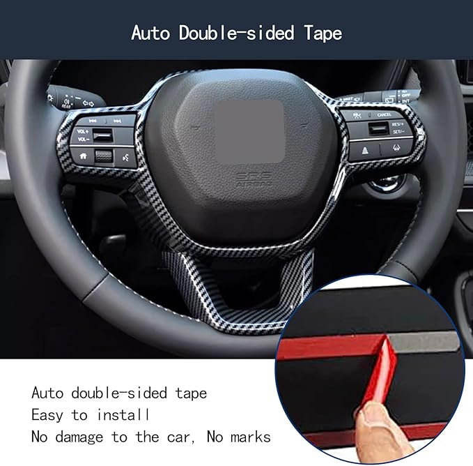 Interior Button Panel Cover Trims Surround Frame Cover Trim Compatible with Honda Accord 2023 2024 Interior Car Accessories ABS 1PC(Carbon Fiber Style)