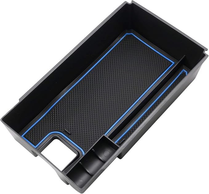 CDEFG 2021 2022 2023 Venza Console Organizer: Center Console Insert ABS Black Material Armrest Organizer Tray Secondary Storage Box Compatible with 2021 2022 2023 Venza Interior Accessories (blue)