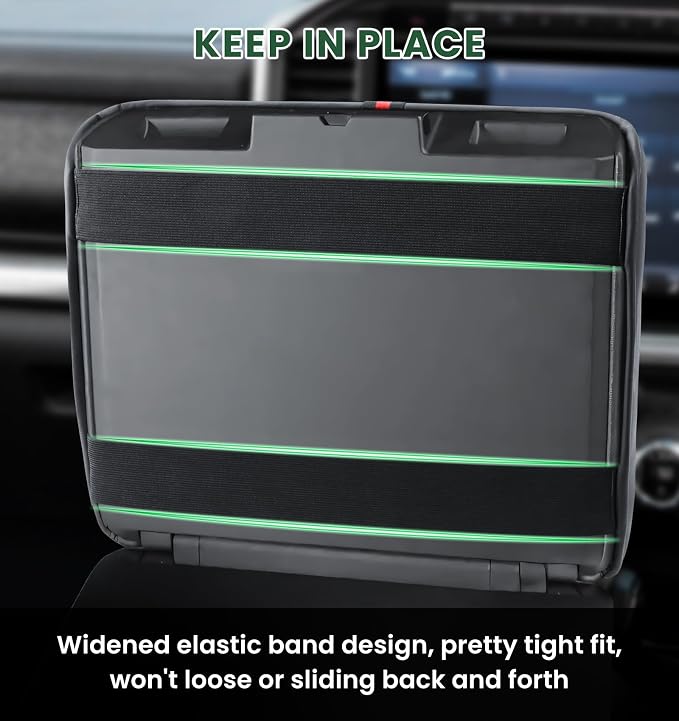 Sinvanho Center Console Organizer Cover for Ford F150 Accessories 2021-2024 2025 & Lightning XLT 2022 2023 2024 and Center Console Cover for 2021-2025 Ford F150 with Work Surface Console