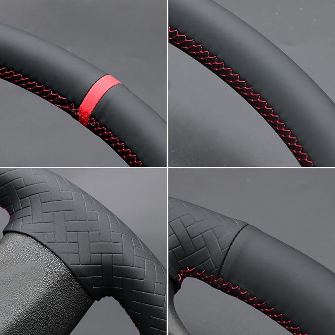 MEWANT Hand Sewn Steering Wheel Cover Wrap for Volvo VNL VNR FM FH 2017-2025 Steering Wheel Accessories for Volvo FM