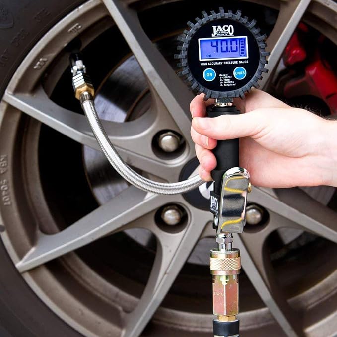 JACO Lightning Bike Tire Inflation Kit | with Lightning L3-Series Bike Air Chuck & FlowPro Digital Tire Inflator Gauge (200 PSI)
