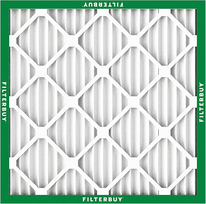 Filterbuy 12x12x1 Air Filter MERV 8 Essential Dust & Allergy Defense (12-Pack), Electrostatic Pleated HVAC AC Furnace Filters Replacement (Actual Size: 11.75 x 11.75 x 0.75)