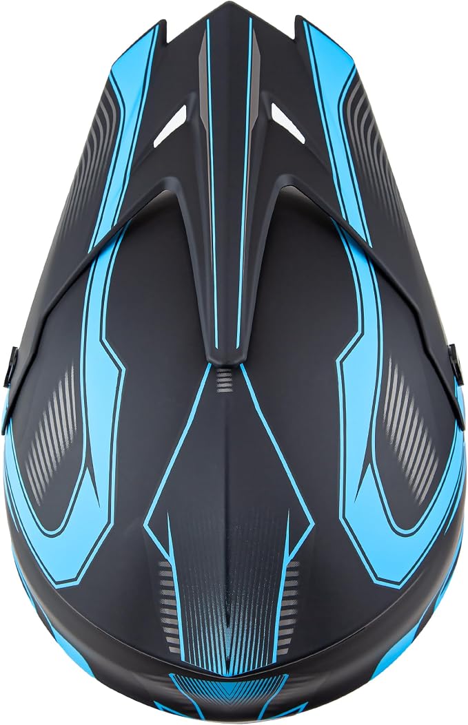 CARTMAN Adult Dirt Bike Helmets Motocross ATV Dirtbike Offroad Full Face Motorcycle Helmet, DOT Approved Matte Black and Blue