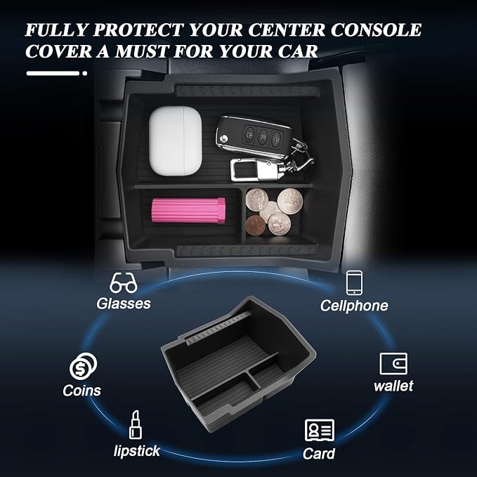 BIBIBO 2025 2026 Forester Center Console Organizer for 2025+ Subaru Forester Premium/Sport/Limited/Touring Console Tray 2025 Subaru Forester Insert Glove Pallet Organizer 2025 Forester Armrest Tray
