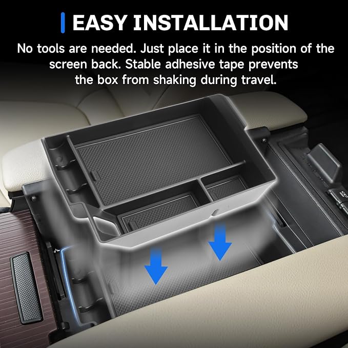 SXCY for 2025 2026 Toyota Sienna Center Console Organizer [Not for Console w/Cool Box] for 2021-2026 Toyota Sienna Accessories 2021-2026 Sienna Armrest Console Organizer 2024-2026 Sienna Console Tray