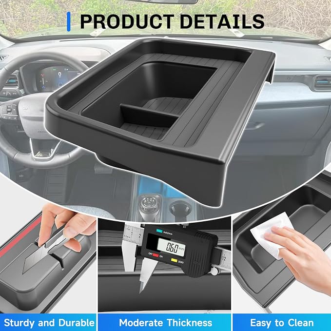 SXCY for 2025 2026 Ford Maverick Dashboard Organizer Tray for 2025 2026 Ford Maverick Accessories Screen Back Tray 2025 2026 Maverick Behind Dash Console Organizer Tray