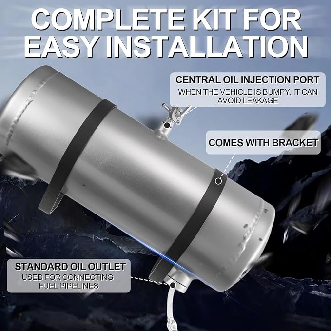 2 Gallon Minibike Gas Tank Fuel Tank Aluminum Cylinder 6 x 18" Center Fill minibike gas fuel tank For Golf Cart ,Motorcycle ,Dune Buggy ,mini bike ,go kart-Silver