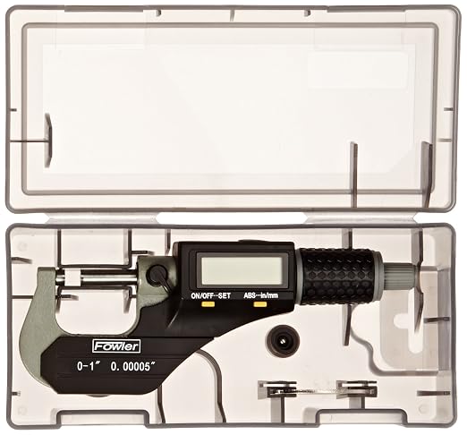 Fowler 54-870-001-0, Xtra-Value Ii Digital Micrometer With 0-1"/25MM Measuring Range