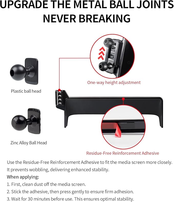 Car Phone Holder for 2025-2026 Volkswagen VW Tiguan Accessories 12.9-Inch Screen Fixed Clip, 360° Rotation Phone Mount Compatible with MagSafe, Does Not Affect Air Vent