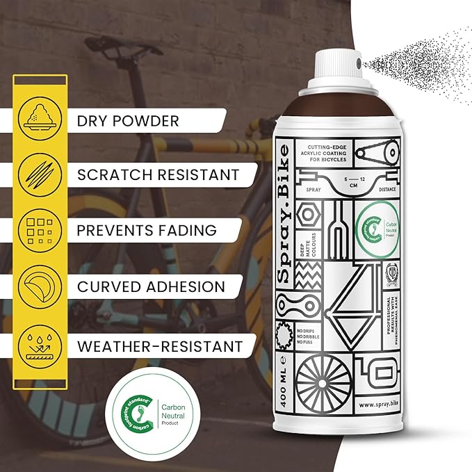 Spray.Bike Spray Paint | Designed Mainly for Bicycles | Multi-Use Acrylic Spray Paint for Metal, Plastic | High Coverage Bike Paint, 400ml, Brick Lane
