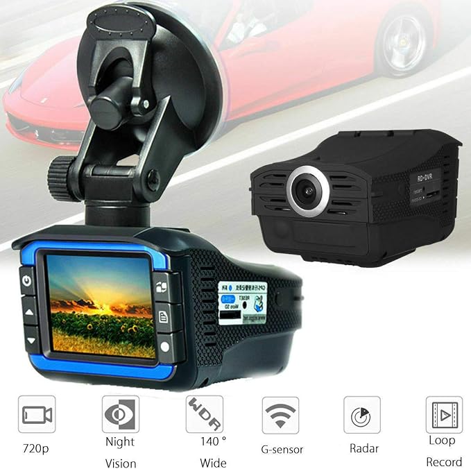 Anti Radar Laser Speed Detector 1080P Car DVR Recorder Video Dash Camera Night