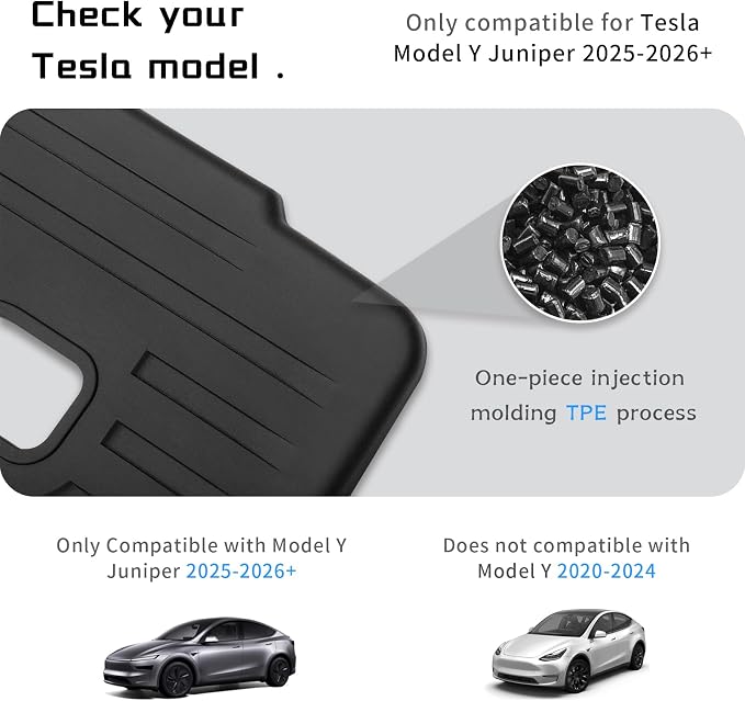 for Tesla Model Y Juniper Rear Seat Back Cover All Weather TPE SeatBack Liner Pad Back Protector Interior Accessories 2025 2026 (5 Seats)