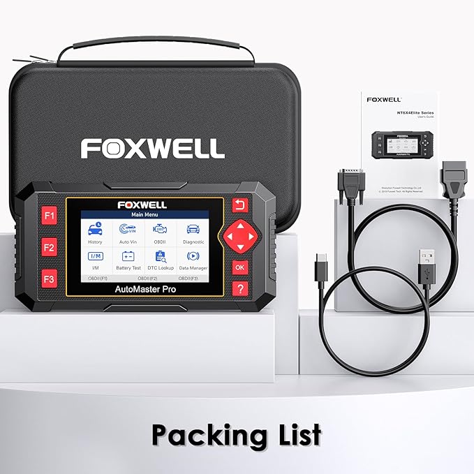 2026 FOXWELL NT604 OBD2 Scanner, Engine/ABS/SRS/Transmission Comprehensive Car Diagnostic Tool, Code Reader for Cars and Trucks, Precise Scan Tool for All Vehicles, EN/ES, Lifetime Free Upd.,Live Data