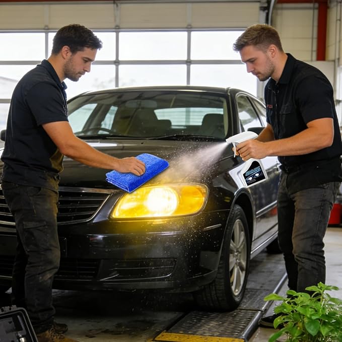 Headlight Refurbishment Kit,Prevents Yellowing Len Refurbishment Spray | Headlight Cleaner And Restorer Kit | for Pickup Car Tractor Truck ATV Vehicles Trailer RV Sedan