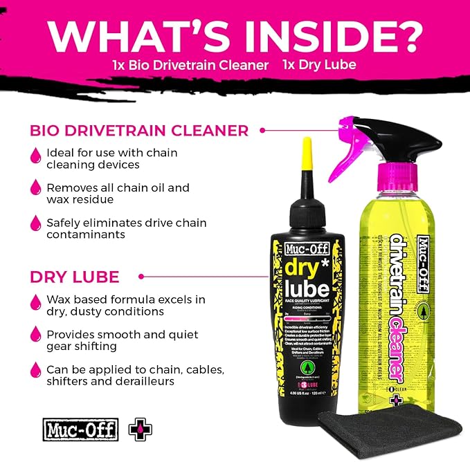 Muc-Off Bio Drivetrain Cleaner | Effective Biodegradable Bicycle Chain Cleaner and Degreaser Spray | Suitable for All Types of Bike