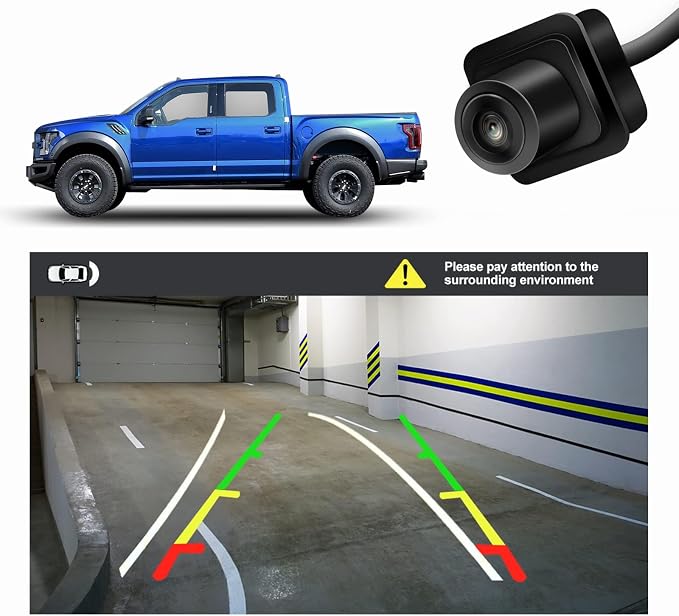 YULU AHD Backup Camera, Night Vision 140° Rear View Angle for Ford F150/F250/F350/F450 2015-2020 (18-20 F150)