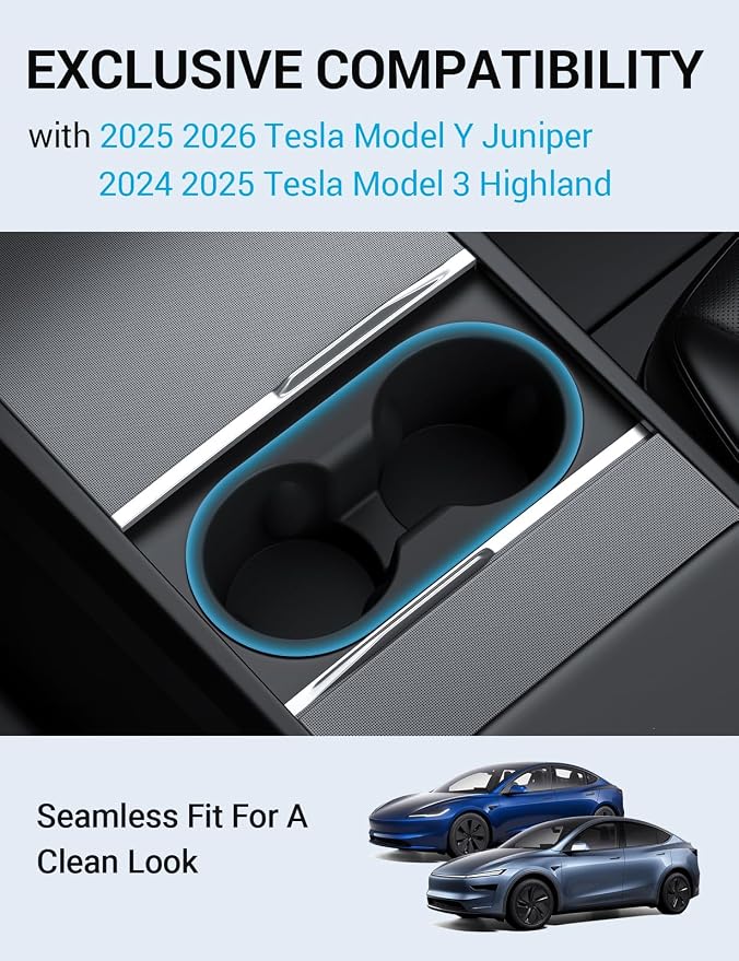 Motrobe New Tesla Model Y/3 Center Console Organizer and New Model Y/3 Cup Holder Insert