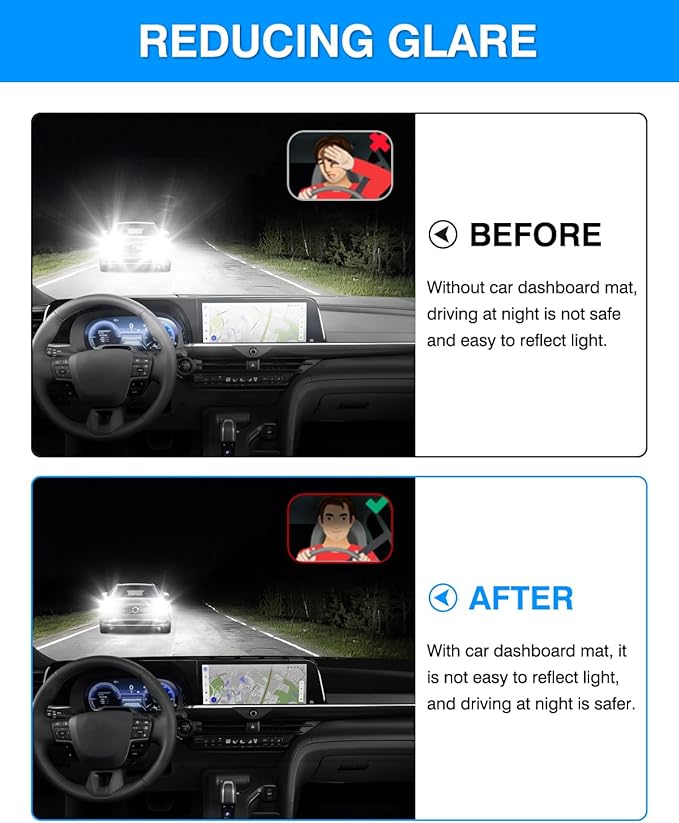 Autorder Dashboard Cover Mat Fit for 2023-2025 2026 Toyota Crown Accessories Dash Cover Flannel Dash Mat Sunshade Glare UV Rays Protector