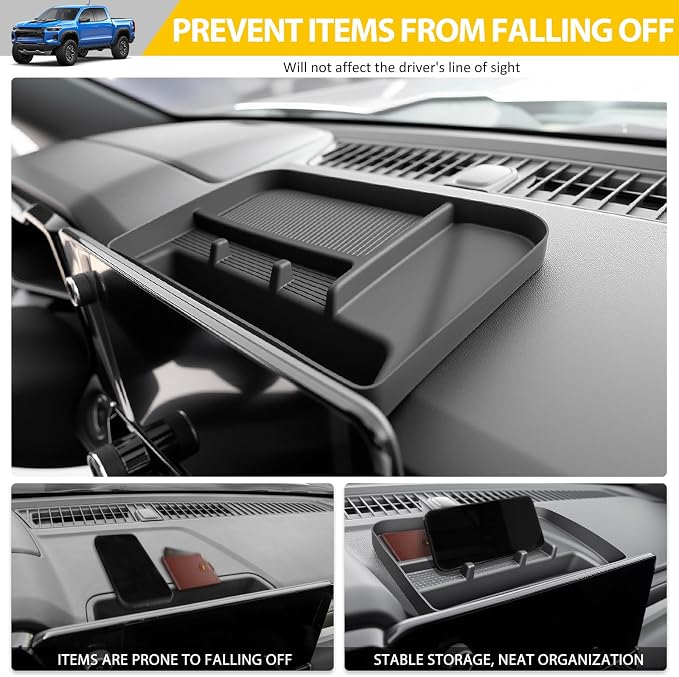 Center Console Organizer for 2023-2025 Chevy Chevrolet Colorado/GMC Canyon Dashboard Insert Tray Dash Storage Box for 2023 2024 2025 Colorado/Canyon Accessories