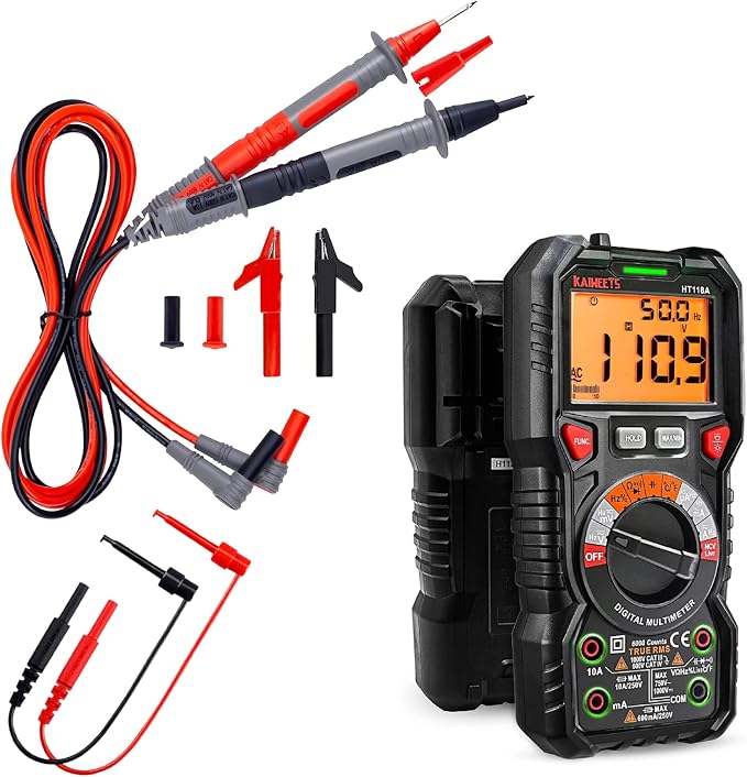 Test Leads Set KET01 & Multimeter HT118A