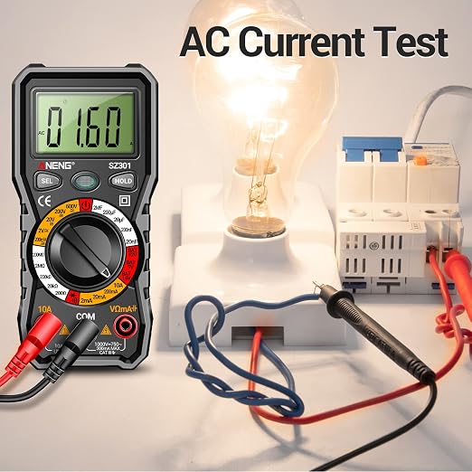 ANENG Multimeter with Clamp Meter,Color LCD Rechargeable Voltmeter Measures AC/DC Voltage,Current,NCV,Resistance,Continuity,Diodes, Amp,Ohm,Frequency,Capacitance,Backlight Electrican Tools