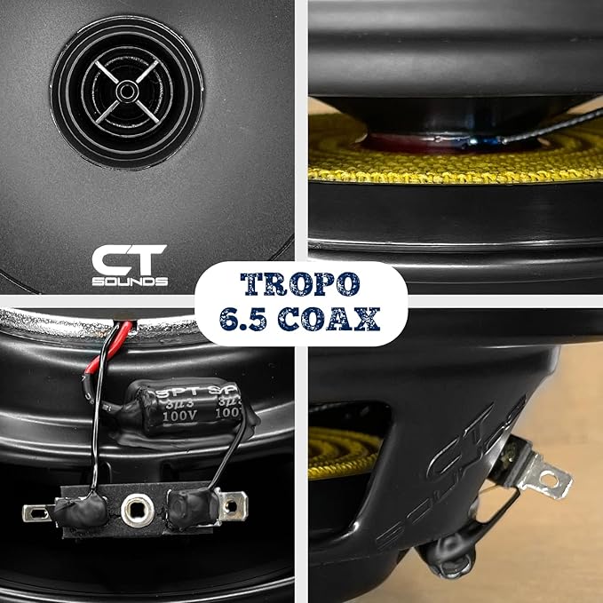 CT Sounds Tropo 6.5” 160 Watt Shallow-Mount Coaxial Car Speakers - Pair