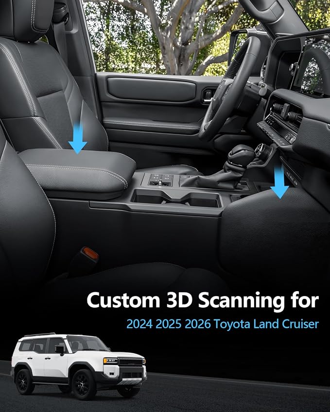 SKTU 2PCS for 2024 2025 2026 2027 Toyota Land Cruiser Center Console Organizer for 2024-2027 Land Cruiser Passenger Side Storage Box 2024 2025 2026 2027 Land Cruiser Accessories Side Storage Box
