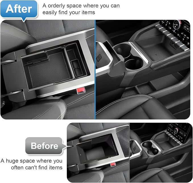 (3Pack) Coleya 2025-2027 Terrain Center Console Organizer&Cup Holder&Lower Console Organizer, for GMC Terrain (Elevation/Denali/AT4) Durable Anti-Slip Console Tray Insert 2027 2026 Terrain Accessories