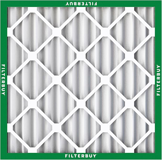 Filterbuy 10x10x2 Air Filter MERV 8 Essential Dust & Allergy Defense (1-Pack), Electrostatic Pleated HVAC AC Furnace Filters Replacement (Actual Size: 9.50 x 9.50 x 1.75)