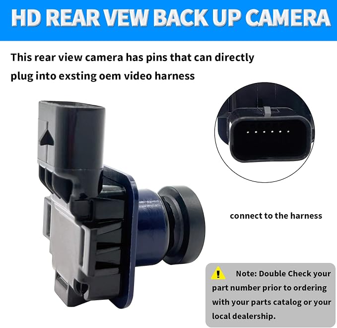 Rear View Back Up Camera Compatible with Ford Focus 2012 2013 2014 2015 Reverse Park Assist Backup Camera